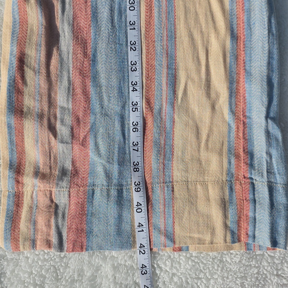 NWT Anthropologie Wide Leg Linen/Cotton Striped Pants Yellow Blue Orange Red Sz4 - Picture 9 of 17